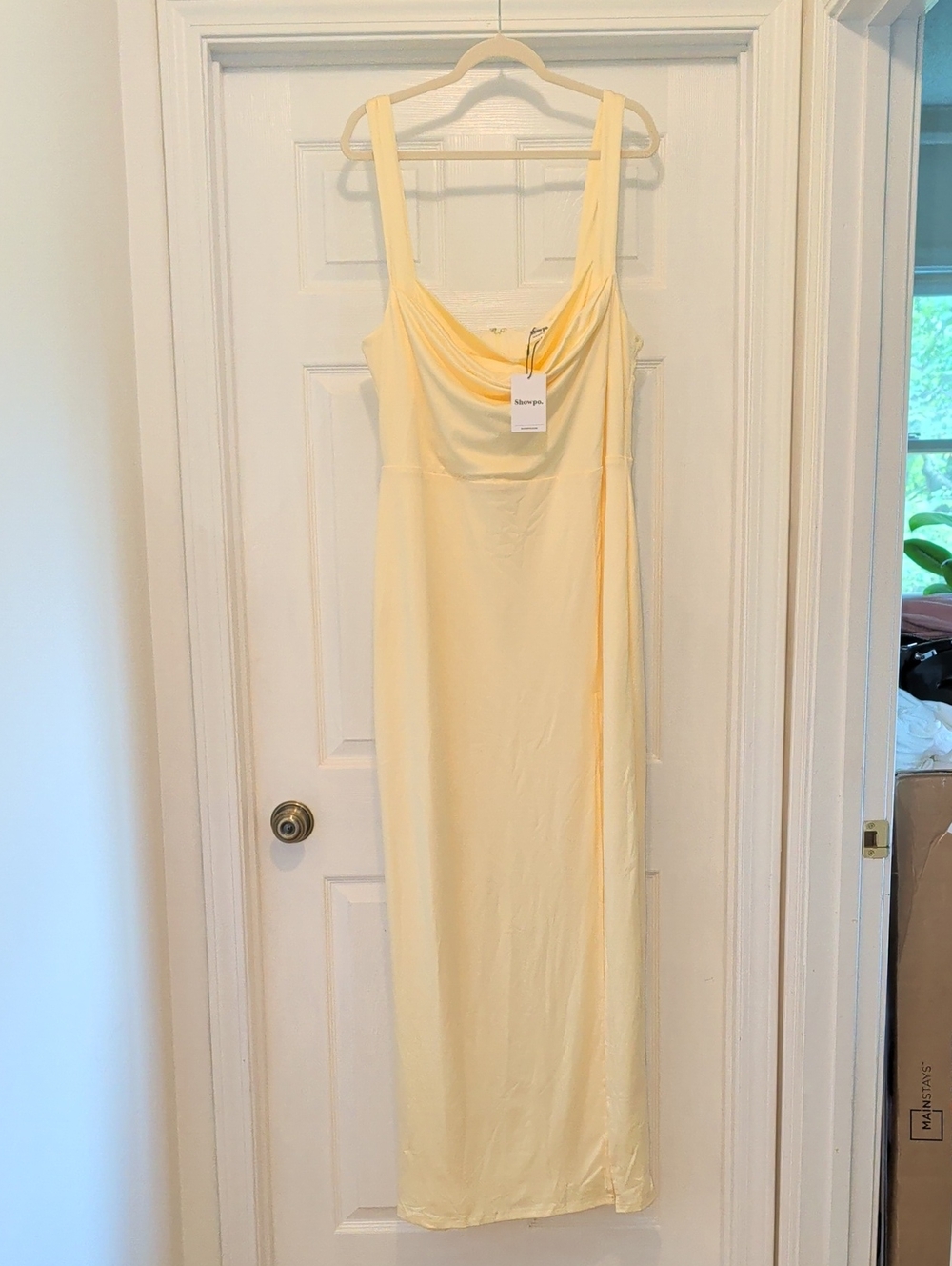 Showpo Pale Yellow Maxi Dress
